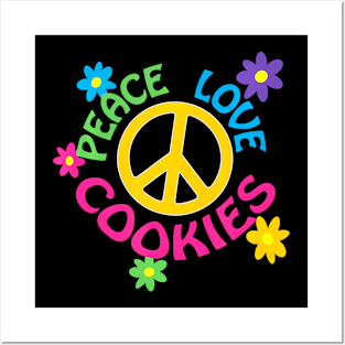 Peace Love Cookies Posters and Art